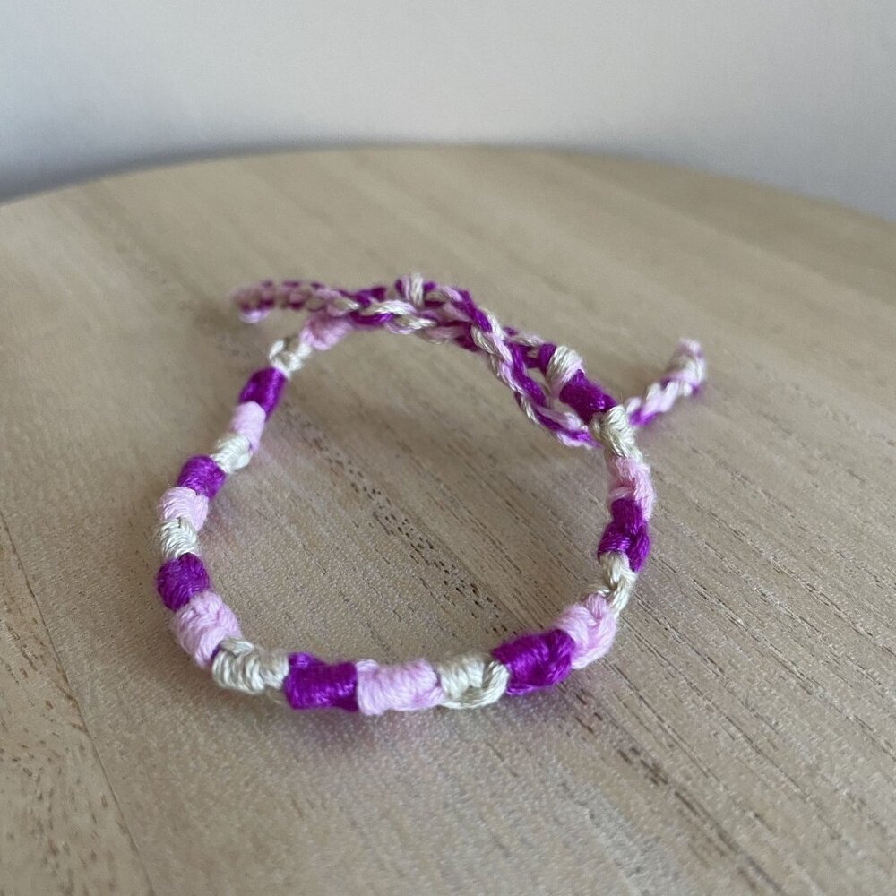 Brenda Bracelet, anklet, trendy, comfortable, tie, embroidery thread, woven, gif